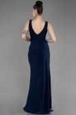 Long Navy Blue Mermaid Prom Dress ABU3782