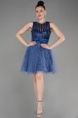 Short Indigo Prom Gown ABK2016