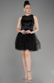 Short Black Prom Gown ABK2016