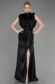 Black Long Satin Evening Dress ABU2133