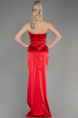 Long Red Satin Prom Gown ABU3525