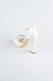 White Leather Platform Heel MJD3409