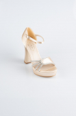 Mink Satin Platform Heel MJS3409