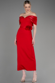 Midi Red Evening Dress ABK2014
