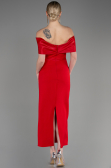 Midi Red Evening Dress ABK2014
