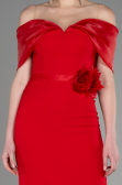 Midi Red Evening Dress ABK2014