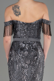 Long Anthracite Mermaid Prom Dress ABU3783