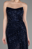 Long Navy Blue Scaly Evening Dress ABU3134