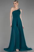 Emerald Green Long Chiffon Party Evening Jumpsuit ABT116
