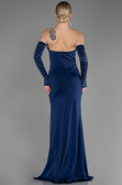 Navy Blue Strapless Long Evening Dress ABU3824