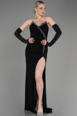 Black Strapless Long Evening Dress ABU3824
