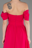 Fuchsia Long Chiffon Evening Dress ABU3827