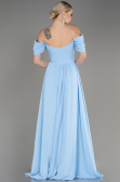 Blue Long Chiffon Evening Dress ABU3827