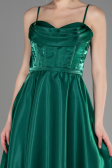 Green Midi Satin Party Dress ABK2011