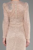 Gold Long Sleeve Scaly Evening Dress ABU3831