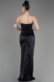 Black Strapless Long Satin Evening Dress ABU3825