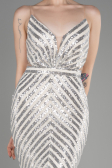 Beige Long Mermaid Evening Dress ABU892