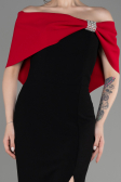 Black-Red Long Evening Dress ABU3775