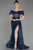 Navy Blue Long Evening Dress ABU2706