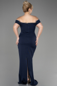 Long Navy Blue Plus Size Evening Dress ABU3784