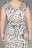 Mink Long Scaly Plus Size Evening Dress ABU3845
