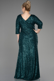 Emerald Green Long Scaly Plus Size Evening Dress ABU3258