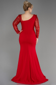 Red Long Plus Size Wedding Dress ABU3713