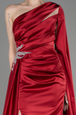 Burgundy Long Satin Evening Dress ABU3545
