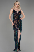 Very Colorful Long Scaly Prom Gown ABU1880