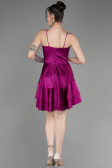 Black Short Satin Cocktail Dress ABK2042
