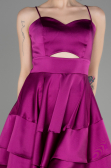 Black Short Satin Cocktail Dress ABK2042