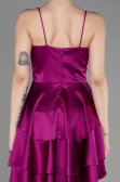 Black Short Satin Cocktail Dress ABK2042