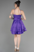 Purple Short Satin Cocktail Dress ABK2042
