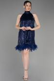 Short Navy Blue Party Dress ABK2049