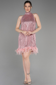 Short Powder Color Party Dress ABK2049