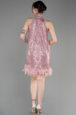 Short Powder Color Party Dress ABK2049