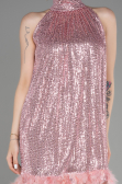 Short Powder Color Party Dress ABK2049