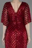 Red Long Plus Size Evening Dress ABU2309