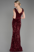 Long Burgundy Mermaid Prom Dress ABU3874