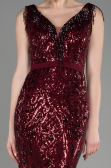 Long Burgundy Mermaid Prom Dress ABU3874