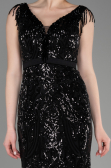 Long Black Mermaid Prom Dress ABU3874