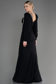 Long Black Chiffon Evening Dress ABU3885