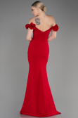 Long Red Mermaid Evening Gown ABU3891