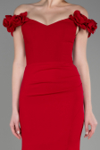 Long Red Mermaid Evening Gown ABU3891