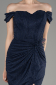 Navy Blue Long Prom Gown ABU3473