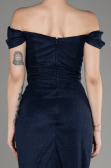 Navy Blue Long Prom Gown ABU3473