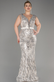 Long Mink Plus Size Engagement Dress ABU3876