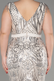 Long Mink Plus Size Engagement Dress ABU3876