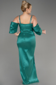 Green Slit Long Plus Size Evening Dress ABU3921