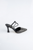 Black Satin Stiletto MJ5165